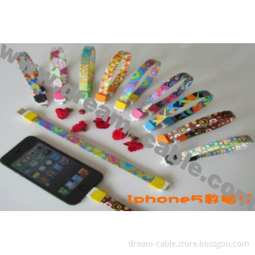 New Arrival Wrist Strap 8 Pin USB Data Cable for iPhone 5